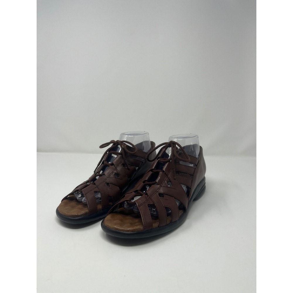 Baxter & Wells Diamond VTG Leather Fisherman Sandals Womens 9 Brown 90's Granny